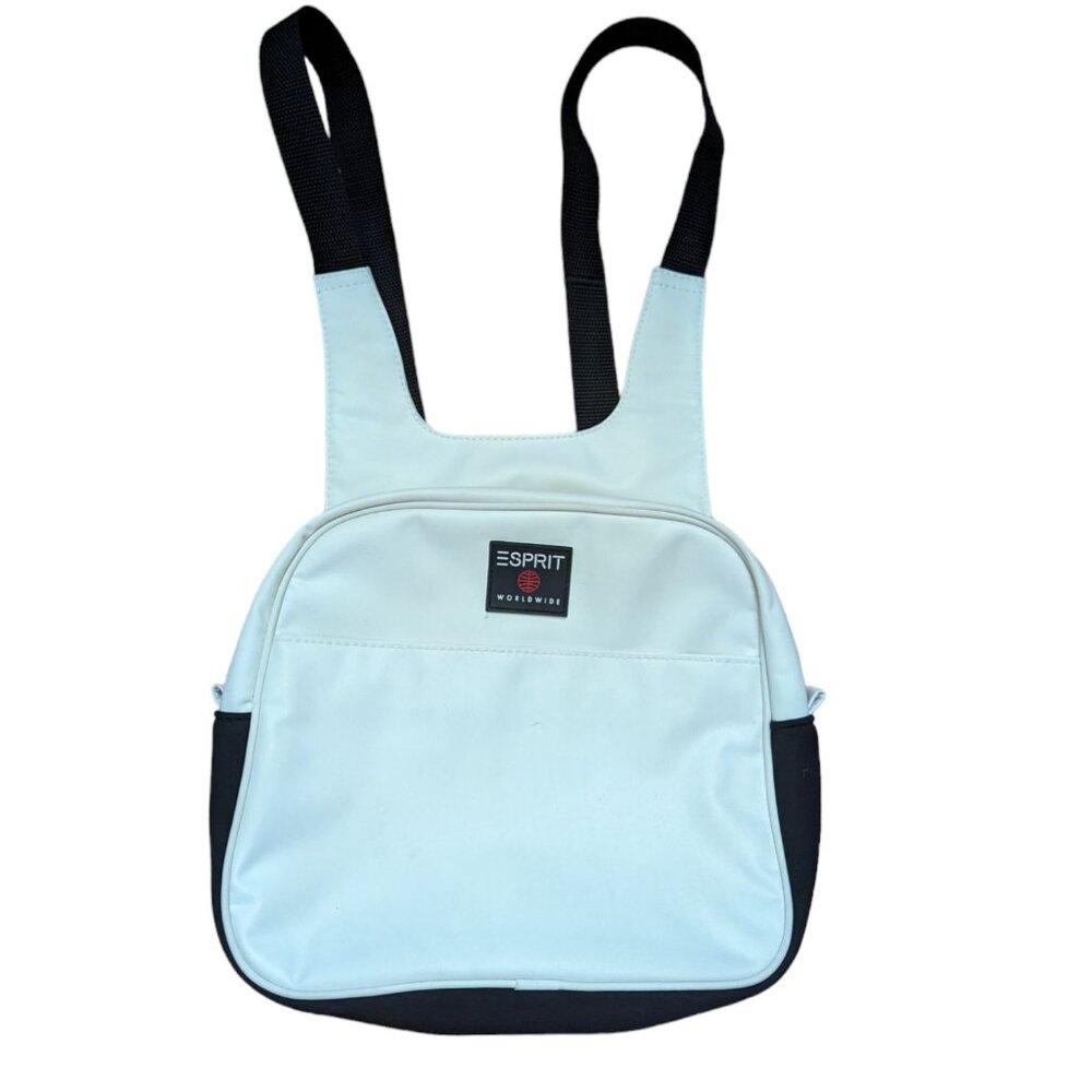 Vintage 1990s Y2K Esprit Worldwide White Backpack Purse Handbag